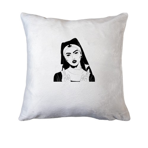 Подушка Nun with black eyes