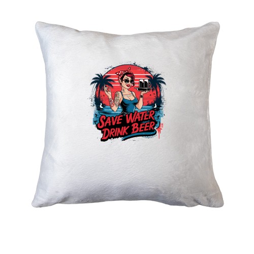 Подушка Save water - Drink Beer (2)