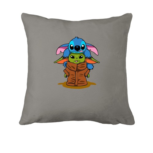 Подушка Stitch and Baby Yoda