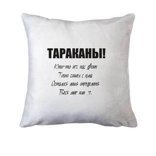 Подушка Тараканы - кто-то из нас двоих.