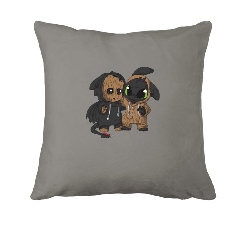 Подушка Toothless and baby groot