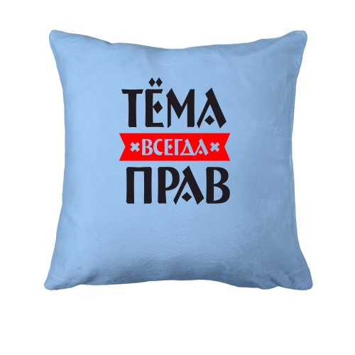 Подушка Тёма всегда прав