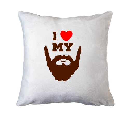 Подушка Я люблю свою бороду