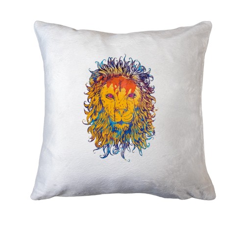 Подушка акварельный лев