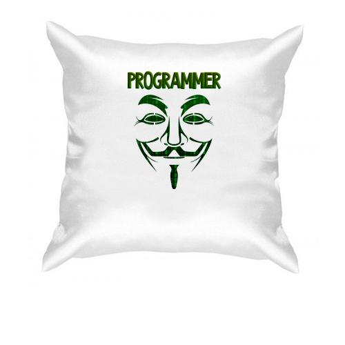 Подушка для програміста з маскою анонімуса