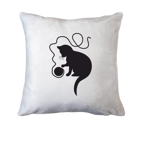 Подушка кот с клубочком