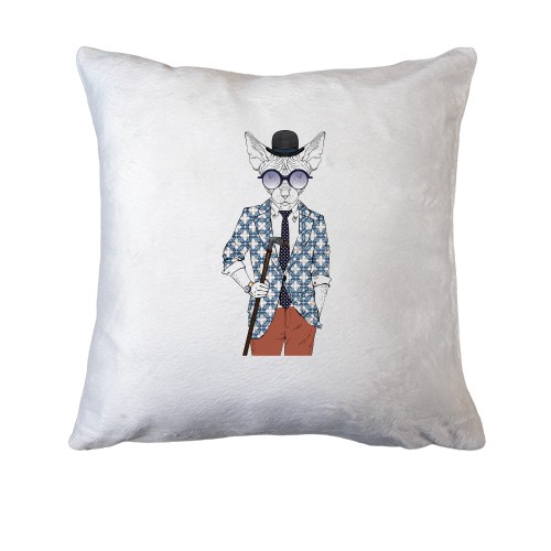 Подушка кот сфинкс хипстер