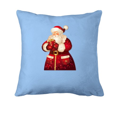 Подушка с Сантой и подарком