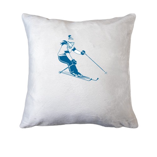 Подушка з дівчиною лижником