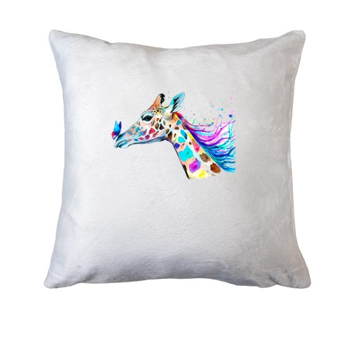 Подушка с акварельным жирафом