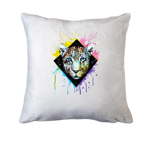 Подушка с акварельным леопардом