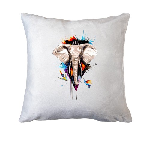 Подушка с акварельным слоном