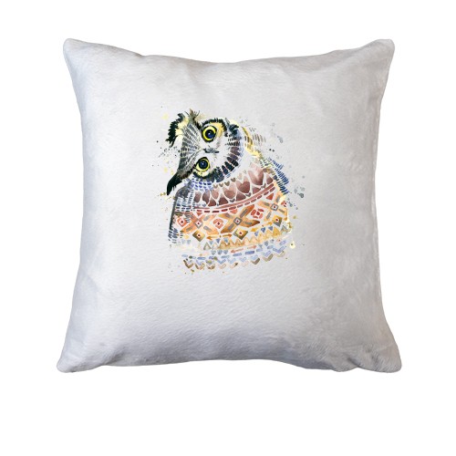 Подушка с акварельной  совой