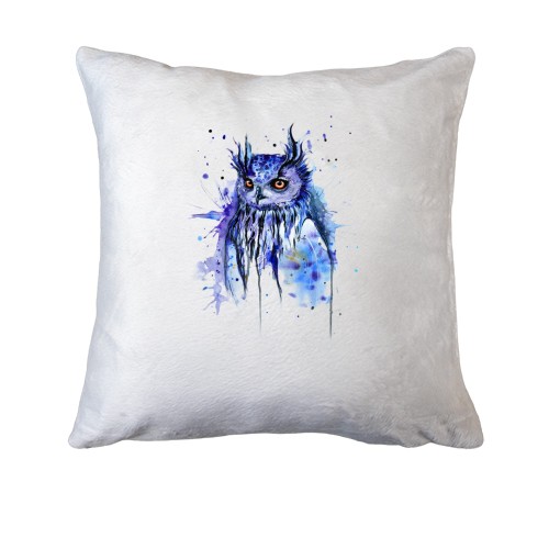 Подушка с акварельной совой (2)