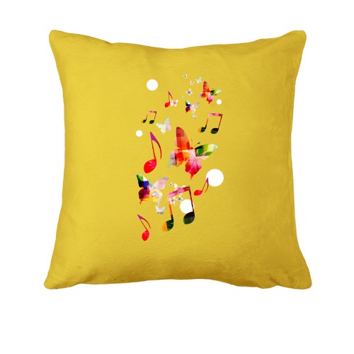 Подушка з метеликами і нотами