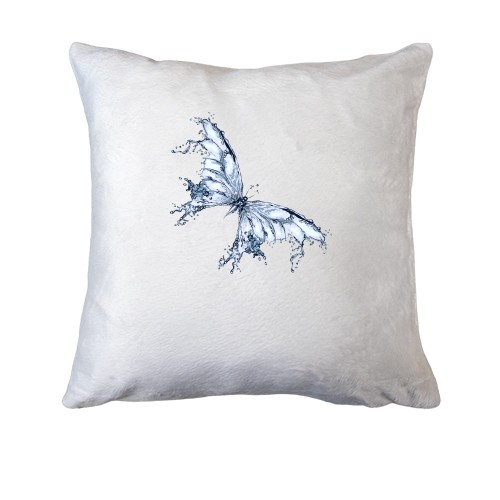 Подушка с бабочкой из воды