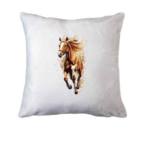 Подушка з бежевим конем