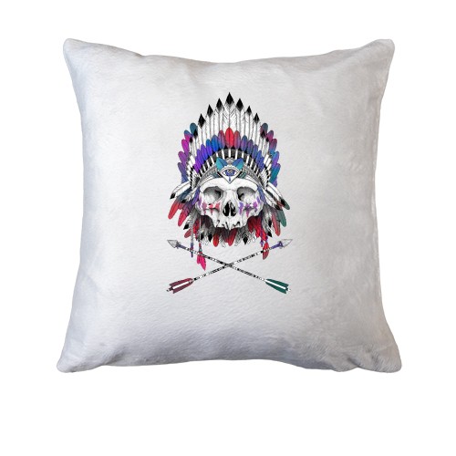 Подушка с черепом индейца