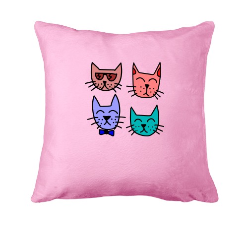 Подушка с четырьмя котами