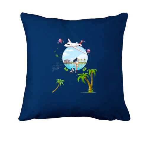 Подушка з дівчиною і літаком