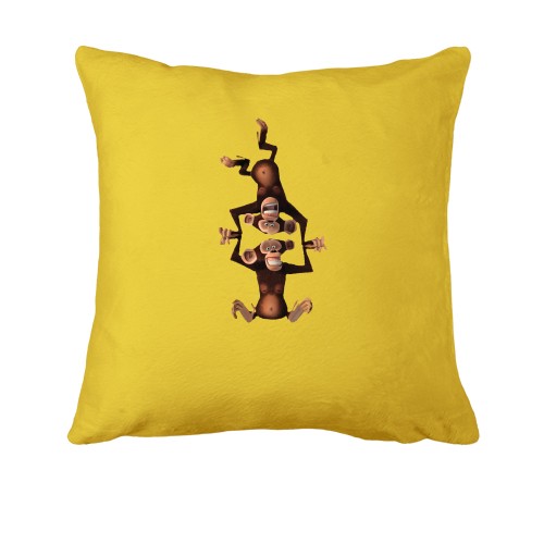 Подушка з двома мавпами