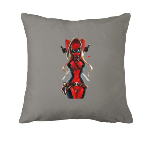 Подушка з жінкою Дедпулом