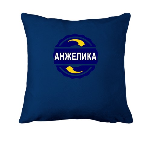 Подушка с именем Анжелика в круге