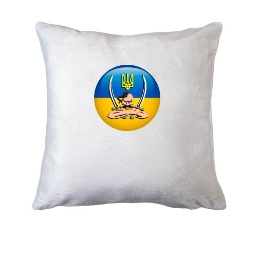 Подушка с изображением козака с саблями