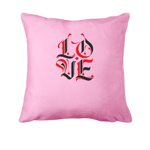 Подушка с каллиграфическим принтом 