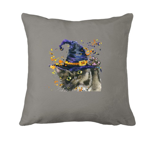Подушка с котом в шапке волшебника