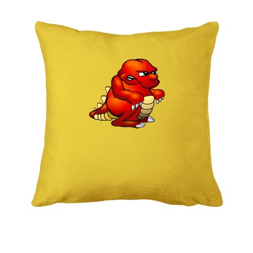 Подушка з червоним динозавром