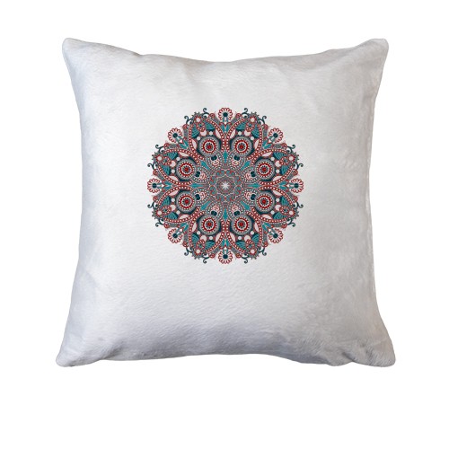 Подушка с круглым кружевным орнаментом