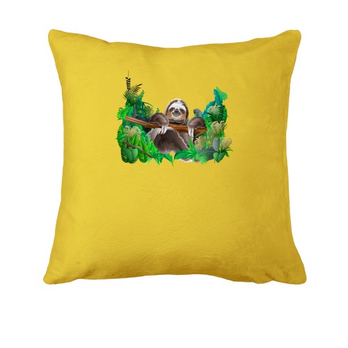 Подушка с ленивцем в джунглях