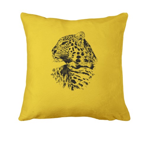 Подушка с леопардом в профиль