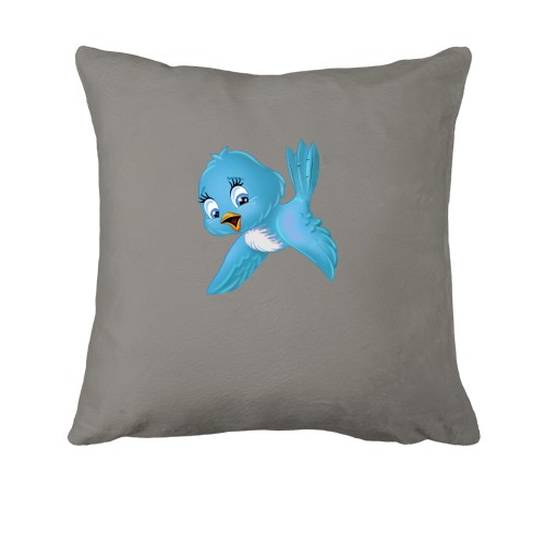 Подушка с маленькой птичкой