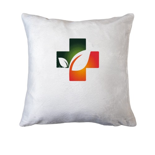 Подушка з медичним хрестом і пелюстками