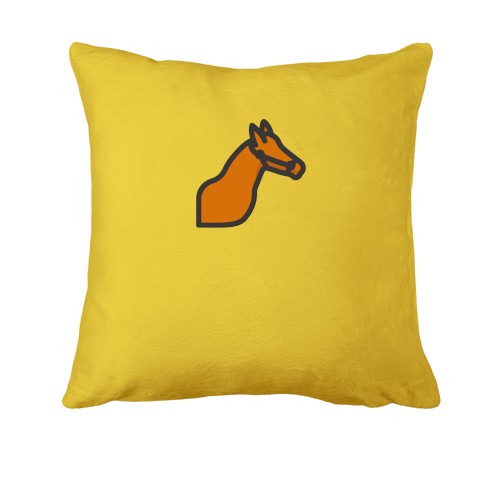 Подушка с минималистичной лошадью