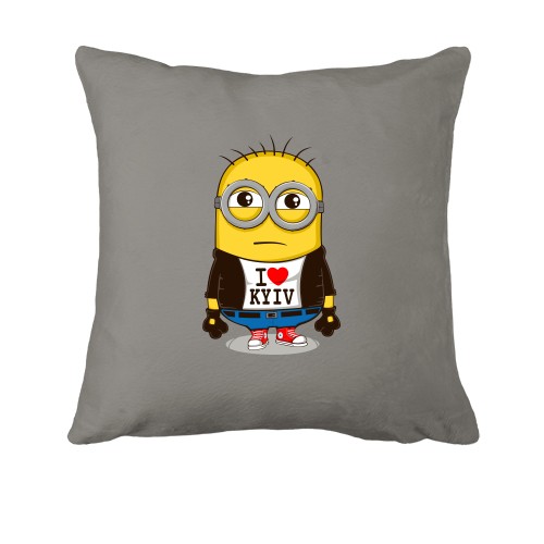 Подушка з міньоном Я люблю Київ