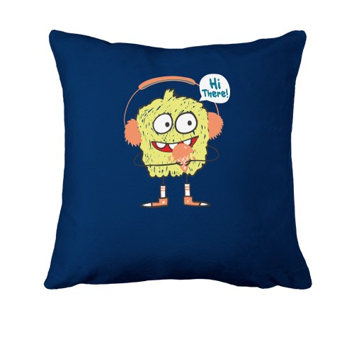 Подушка с монстриком в наушниках