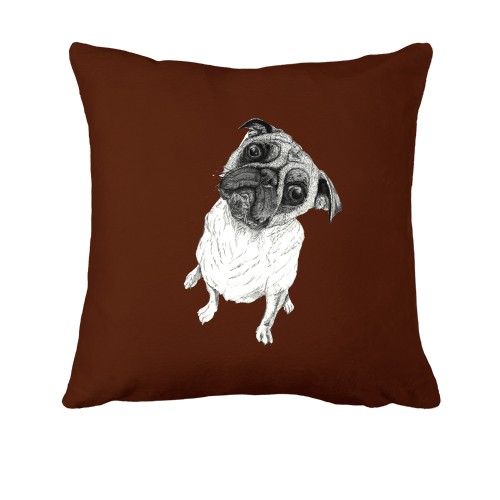 Подушка з мопсом