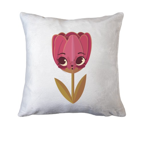 Подушка с мультяшным тюлпаном