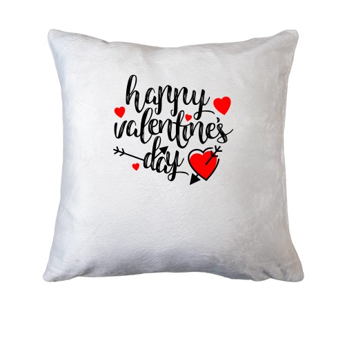 Подушка с надписью Happy Valentine's Day