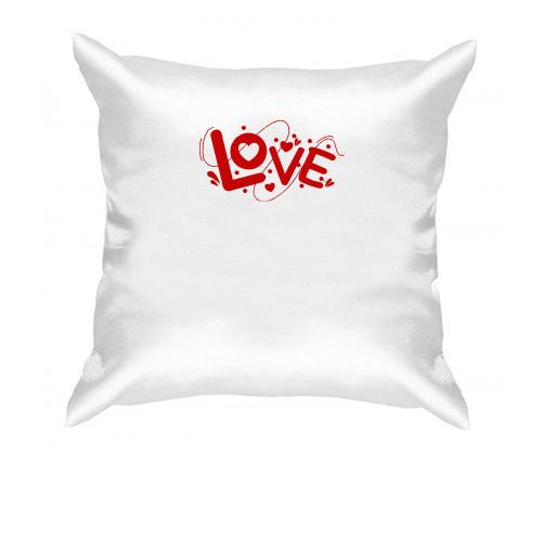 Подушка з написом Love