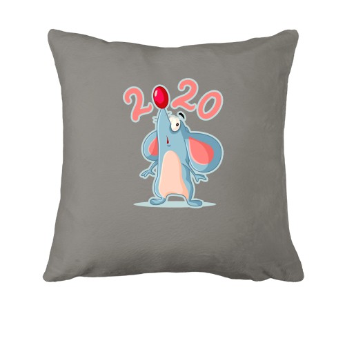 Подушка с новогодней крысой (2020)