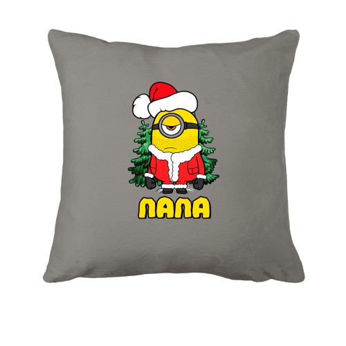 Подушка с новогодним миньоном 