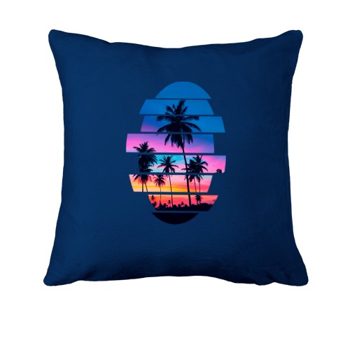 Подушка з пальмами при заході