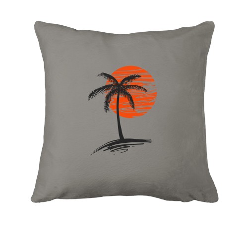 Подушка з пальмою на заході