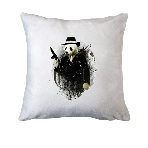 Подушка с пандой-гангстером