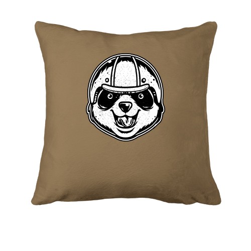 Подушка з пандою в шоломі