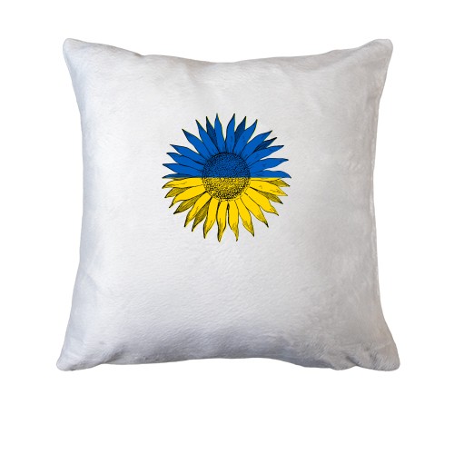 Подушка с патриотичным подсолнухом